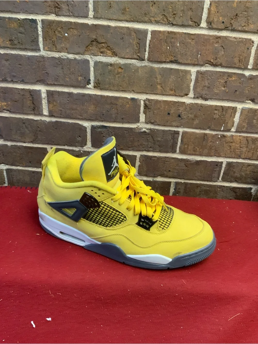 Jordan Bright Yellow and Gray Retro Sneakers